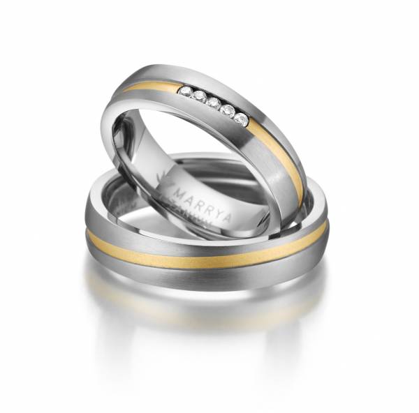 2 Trauringe / Eheringe Titan - Modell TI-17