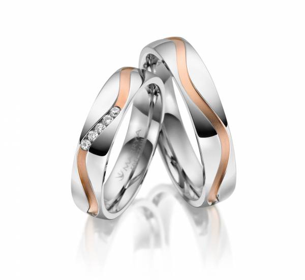 2 Trauringe / Eheringe Edelstahl - Modell ES-19