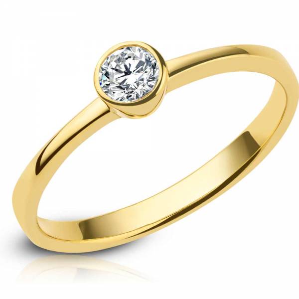 Verlobungsringe aus Gelbgold Hochglanz