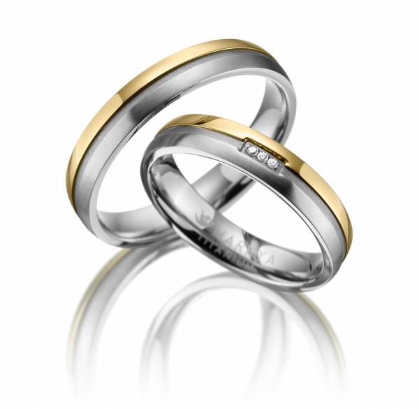 2 Trauringe / Eheringe Titan - Modell TI-13