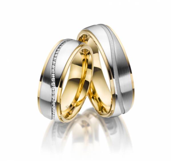 2 Trauringe / Eheringe Edelstahl - Modell ES-22