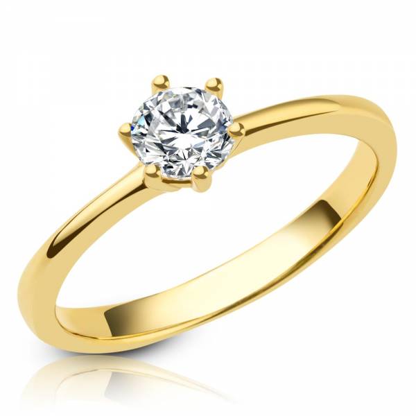 Verlobungsringe aus Gelbgold Hochglanz