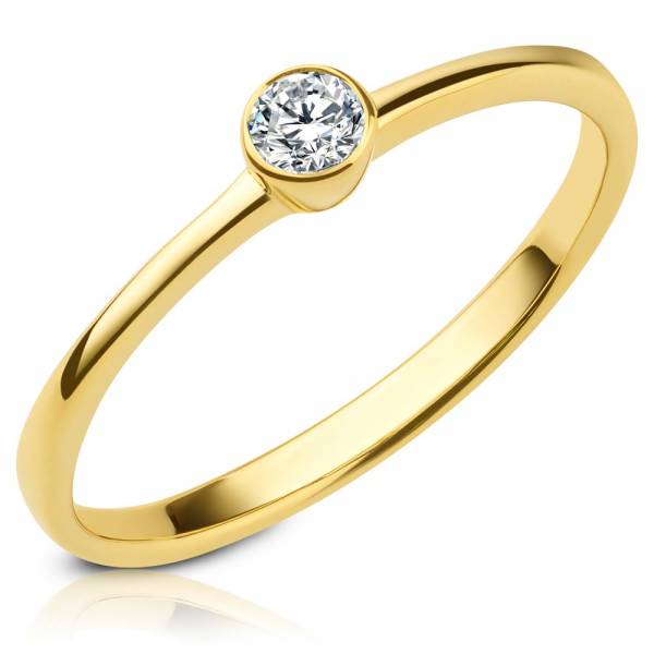 Verlobungsring aus Gelbgold Modell Grafing