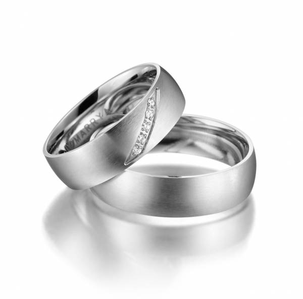 2 Trauringe / Eheringe Edelstahl - Modell ES-04