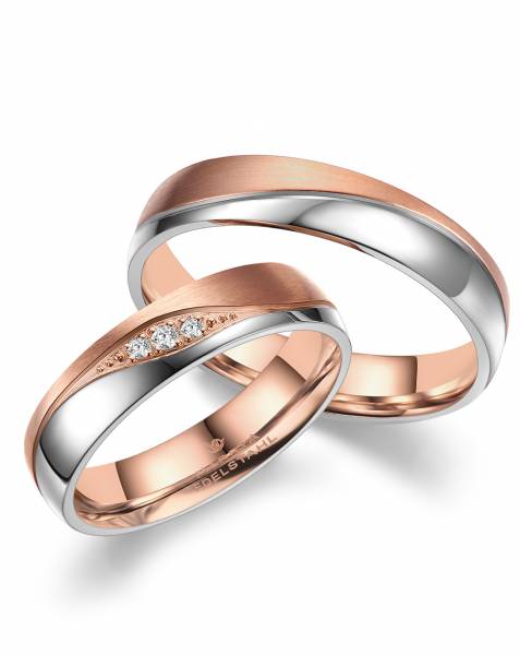 2 Trauringe / Eheringe Edelstahl - Modell ES-35