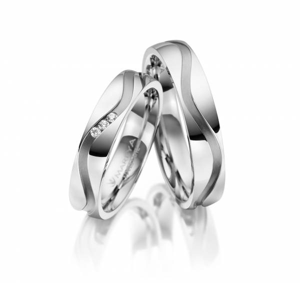 2 Trauringe / Eheringe Edelstahl - Modell ES-16