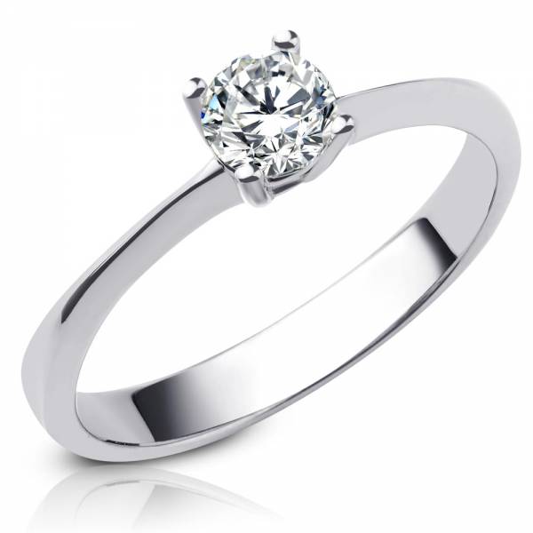 Verlobungsring aus Weißgold Modell Wettringen