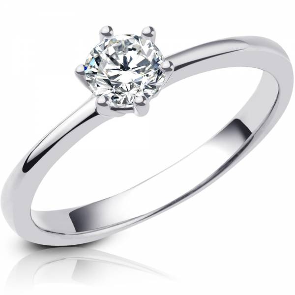 Verlobungsring aus Weißgold Modell Mülhausen