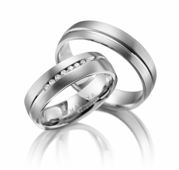 2 Trauringe / Eheringe Edelstahl - Modell ES-09