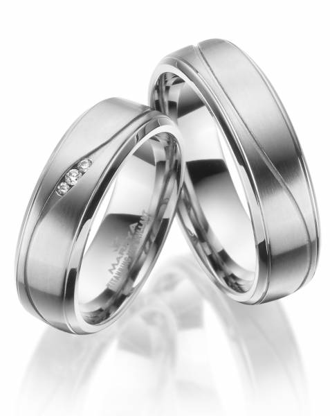 2 Trauringe / Eheringe Titan - Modell TI-49
