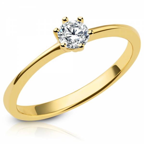Verlobungsring aus Gelbgold Modell Putzbrunn