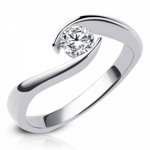 Verlobungsring aus Weißgold Modell Brechen