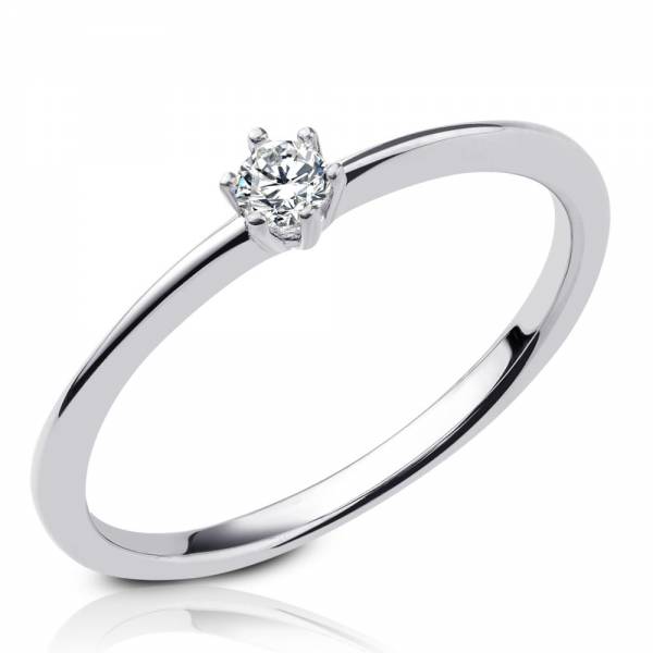 Verlobungsring aus Weißgold Modell Ammerndorf