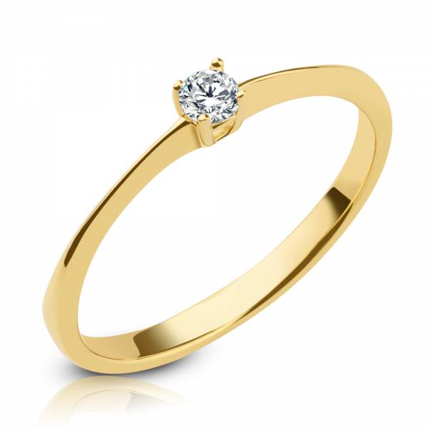 Verlobungsring aus Gelbgold