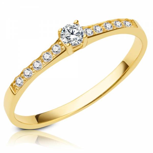 Verlobungsringe aus Gelbgold Hochglanz