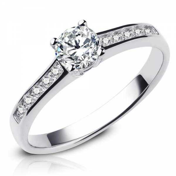 Verlobungsring aus Weißgold Modell Brackenheim