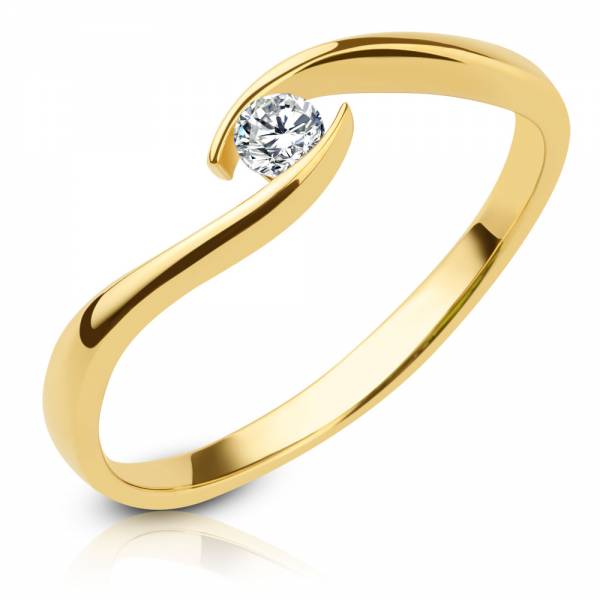 Verlobungsring Gelbgold mit Brillant Adelsheim