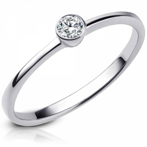 Verlobungsring aus Weißgold Modell Neuwied