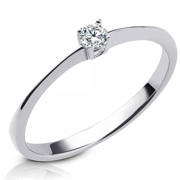 Verlobungsring aus Weißgold Modell Lehrberg