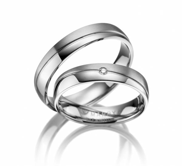 2 Trauringe / Eheringe Titan - Modell TI-01