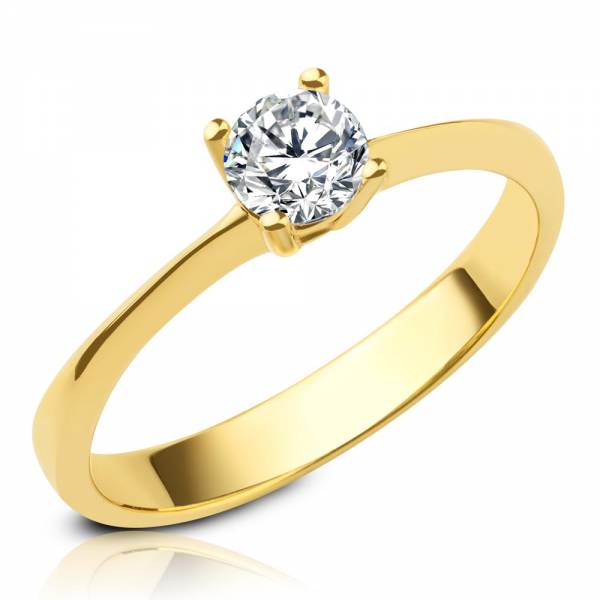 Verlobungsring aus Gelbgold Modell Sauerlach