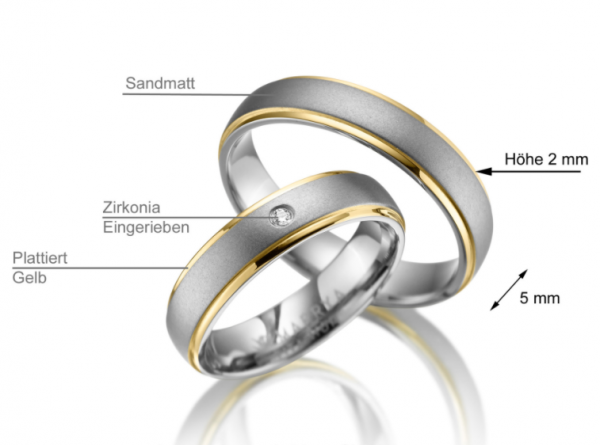 Partnerringe Titan TI-47 Details
