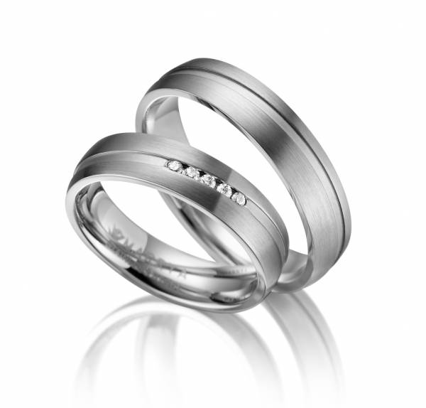 2 Trauringe / Eheringe Edelstahl - Modell ES-07