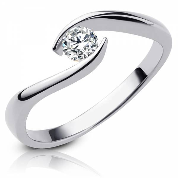 Verlobungsring aus Weißgold Modell Lichtenstein