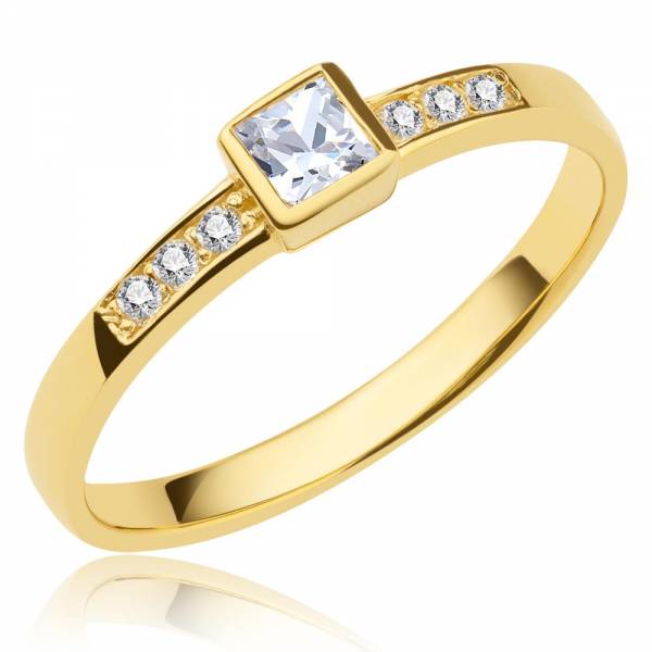 Verlobungsring aus Gelbgold Modell Gauting