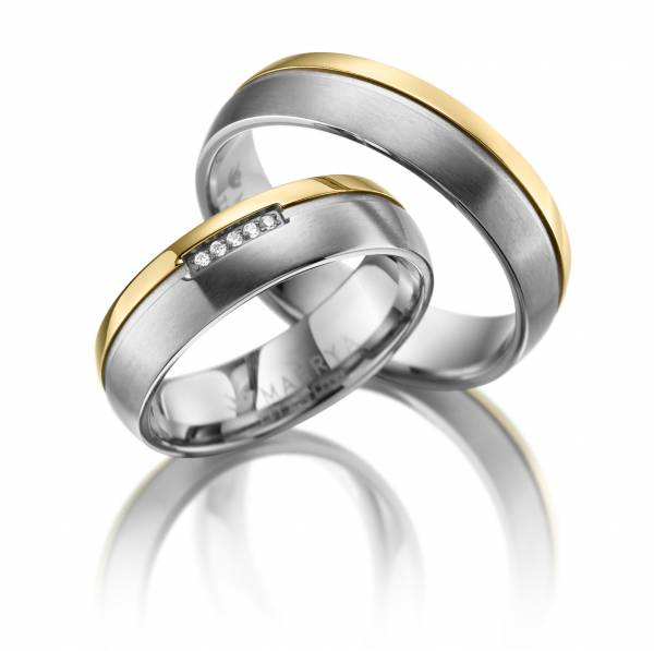 2 Trauringe / Eheringe Titan - Modell TI-15