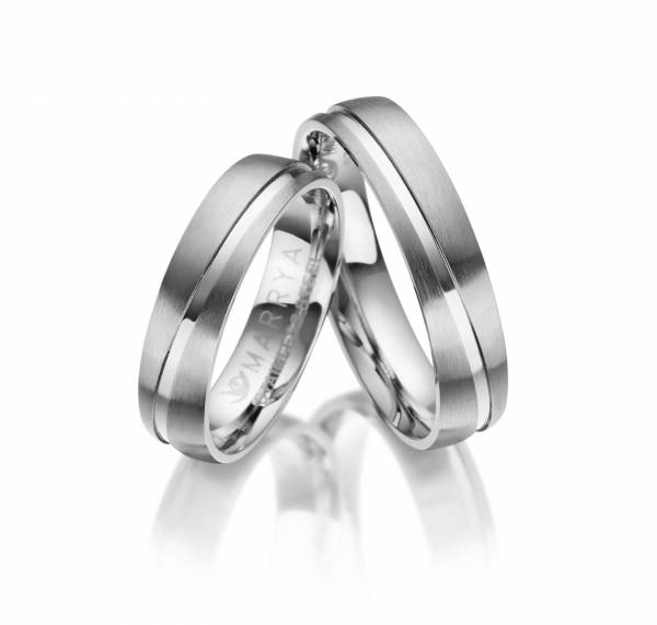 2 Trauringe / Eheringe Edelstahl - Modell ES-20
