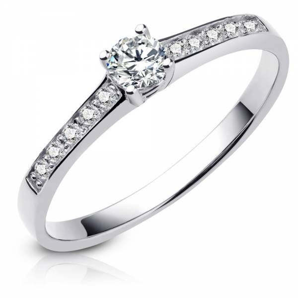 Verlobungsring aus Weißgold Modell Marktbergel